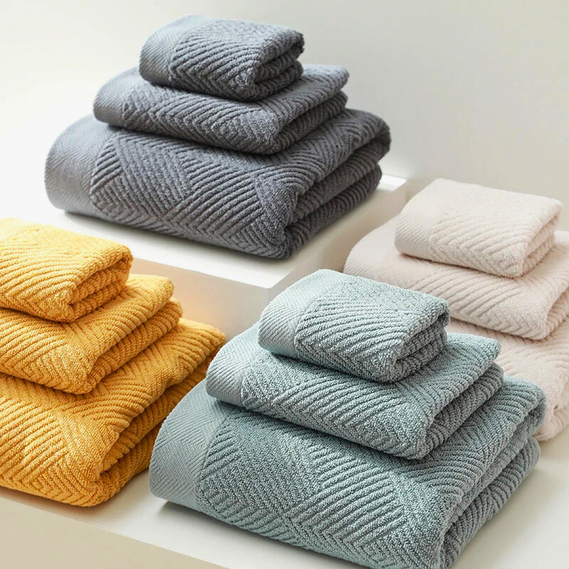 Aurora Plush Cotton Towel 3pc Set