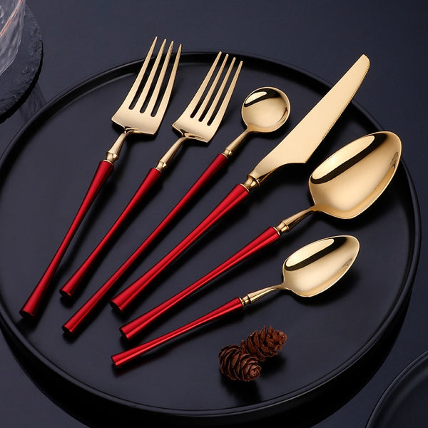 24pcs Rustic Matte Cutlery Set - Urban Contenders