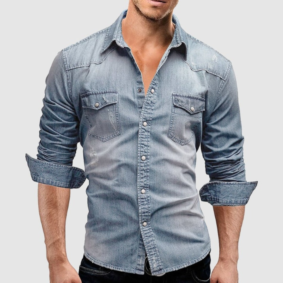 JESSE RUSTIC RETRO DENIM SHIRT