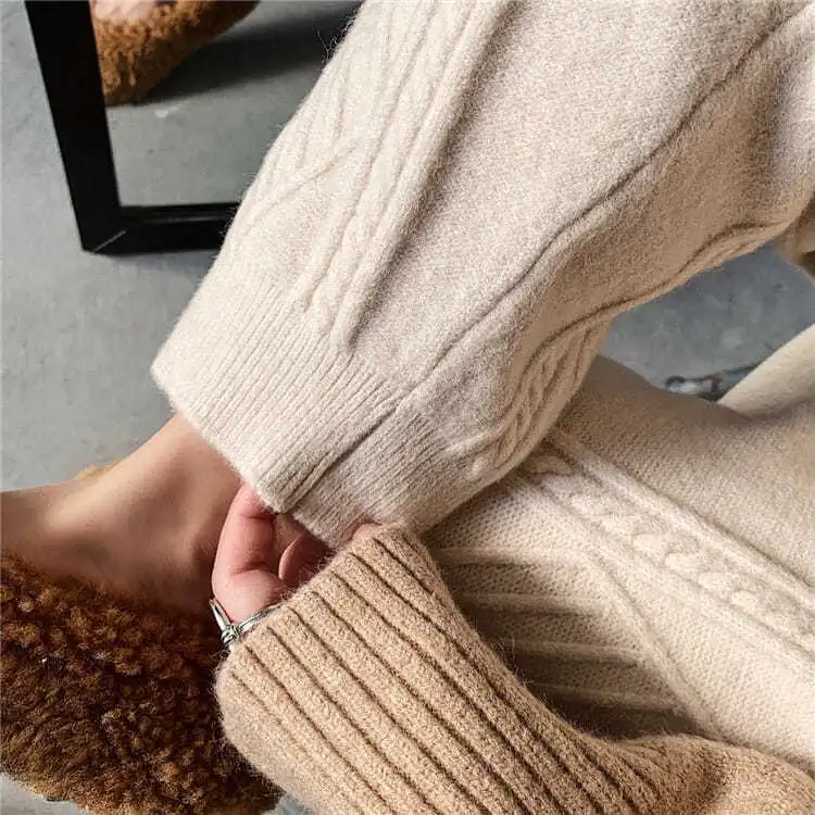 VELOURA CASHMERE KNITTED SWEATPANTS