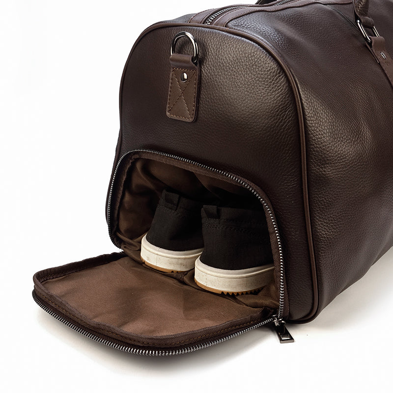Luxury Business Travel Genuine Leather Duffle Bag - iBuyXi