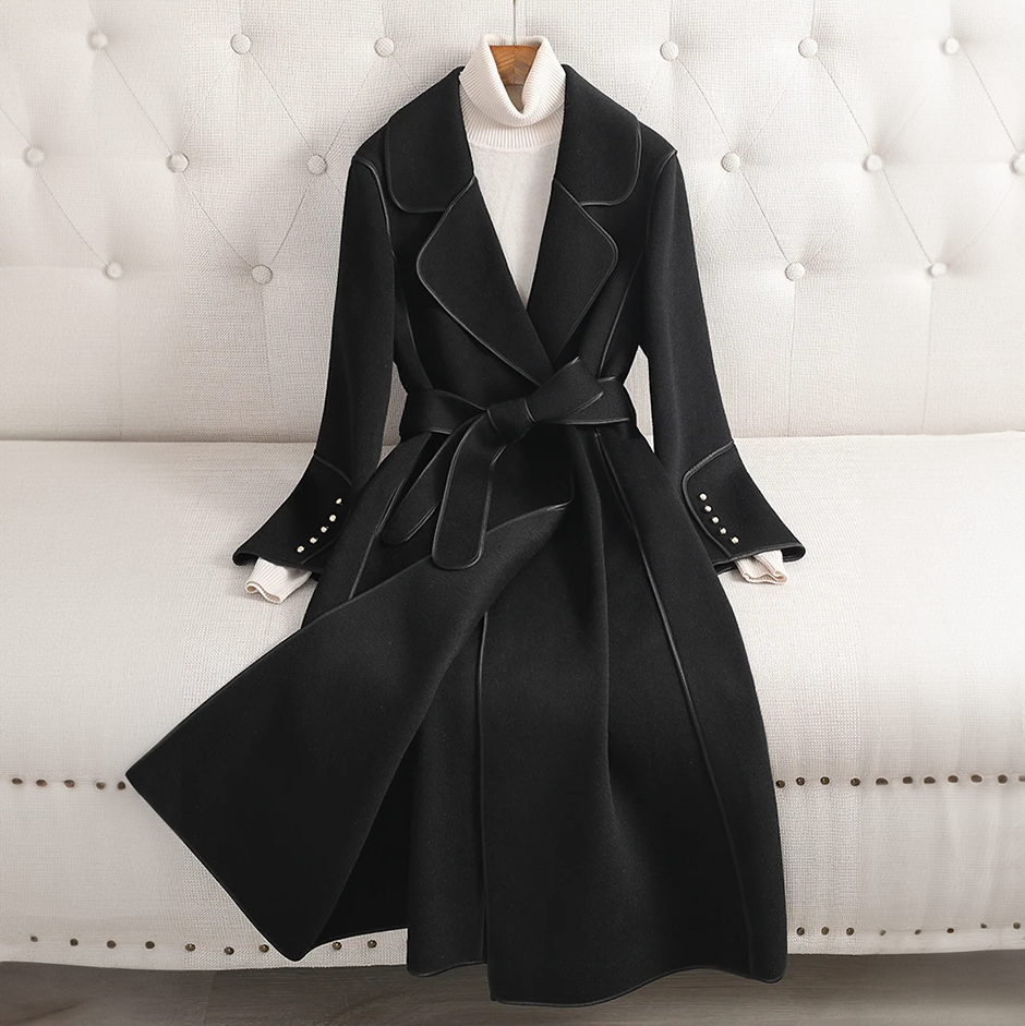 CHÂTEAUCHIC MERINO WOOL TRENCH COAT BY L'AURABLEND™