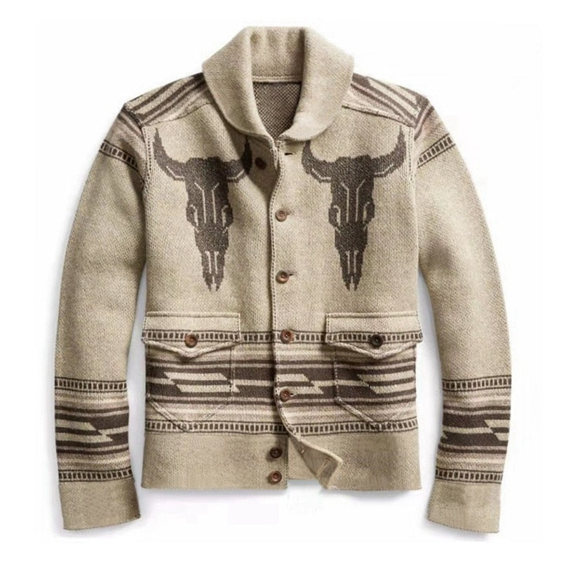 RODEO VINTAGE JACQUARD KNITTED CARDIGAN