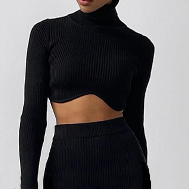AURORA SULTRY RIB-KNIT TWO PIECE SET