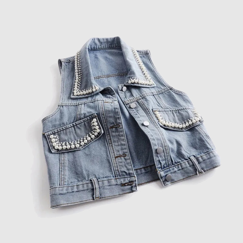 REVÊRIE PEARL DENIM VEST