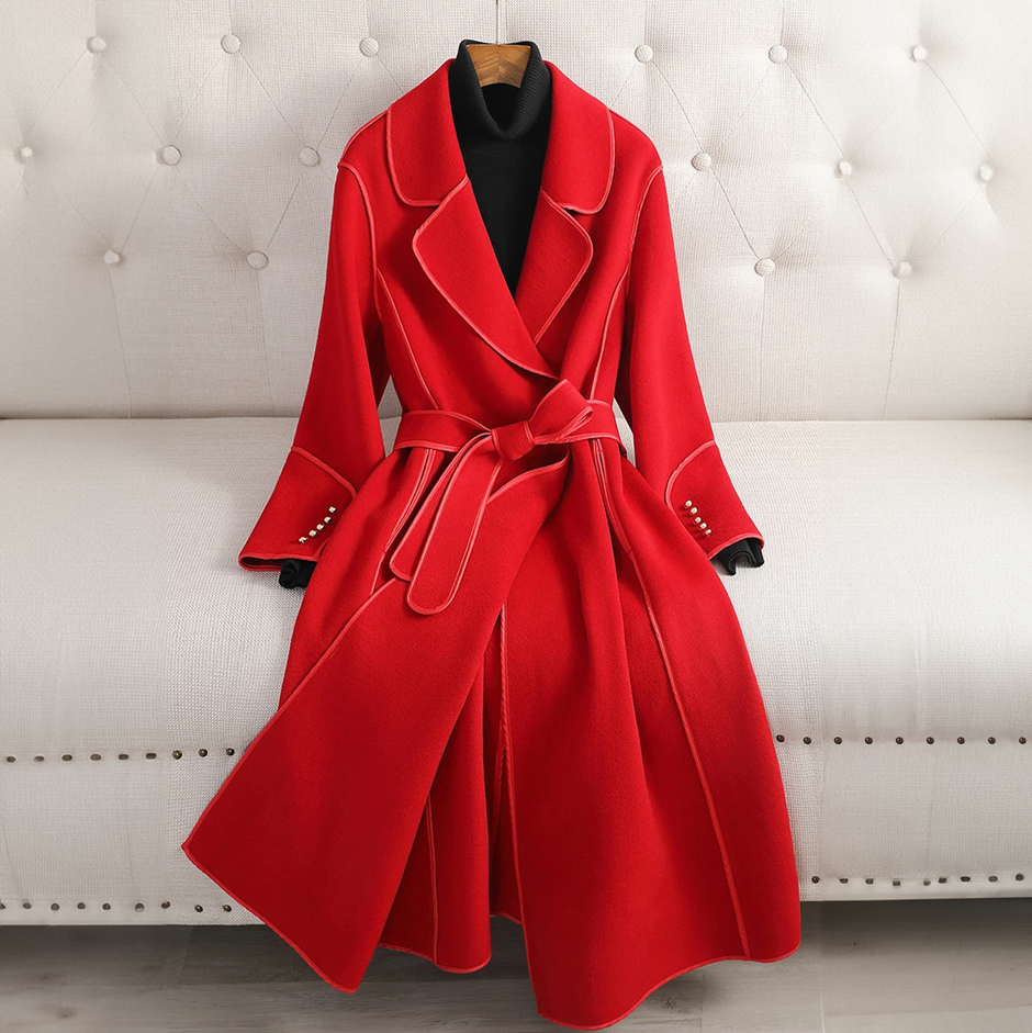 CHÂTEAUCHIC MERINO WOOL TRENCH COAT BY L'AURABLEND™